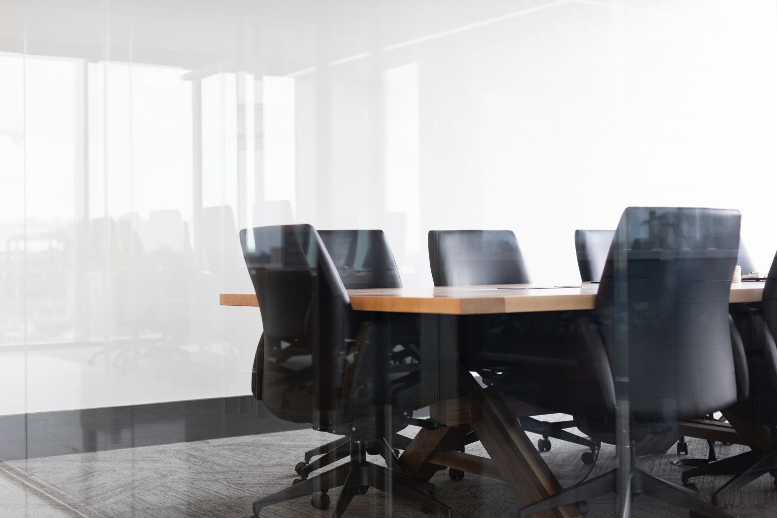 Chairs at an office table