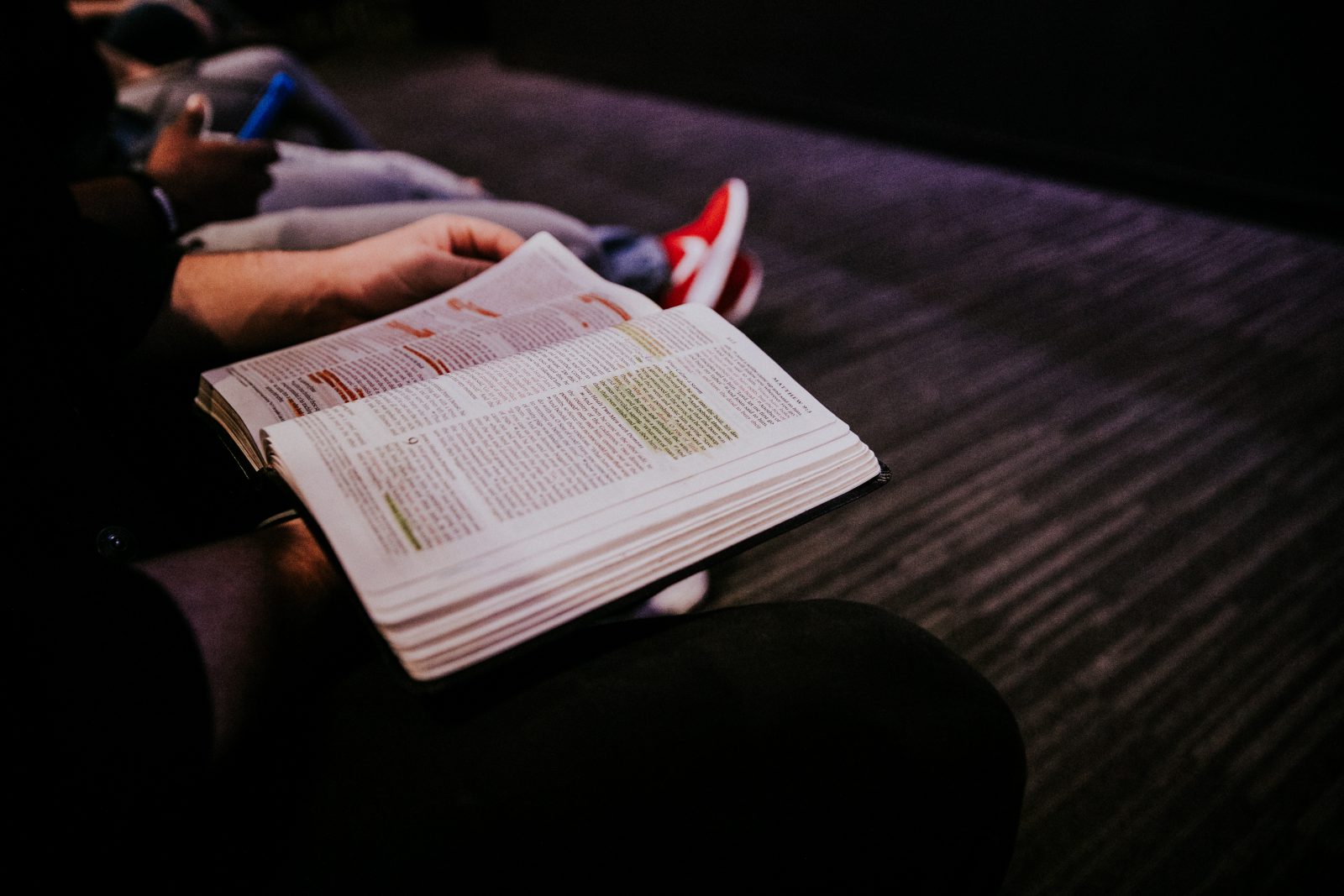 Reading a book