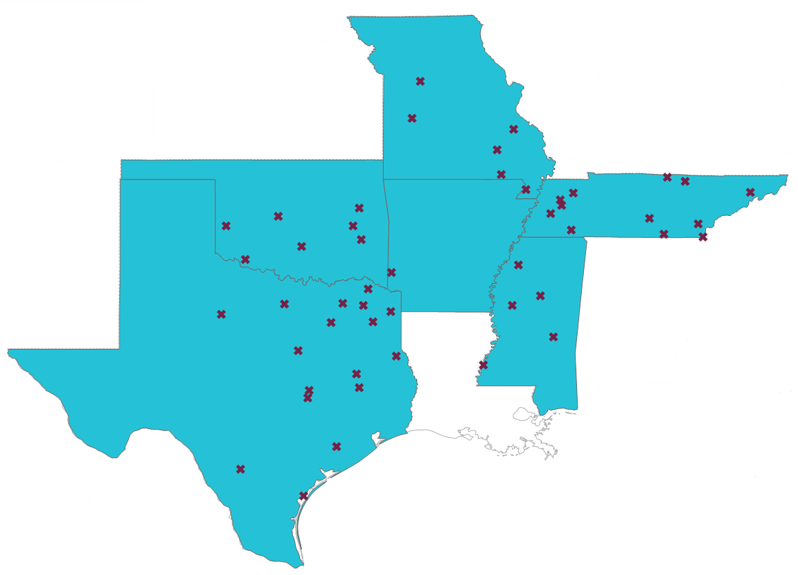 Map of rural hospital closures